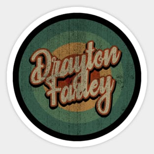Circle Retro Vintage Drayton Farley Sticker